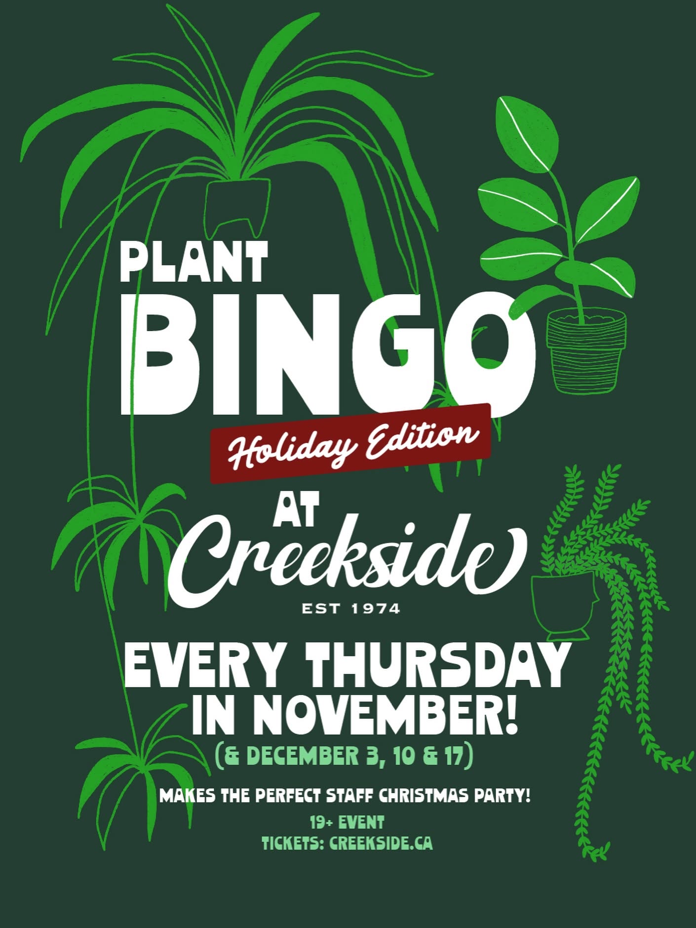 Plant Bingo: Holiday Edition! at Creekside